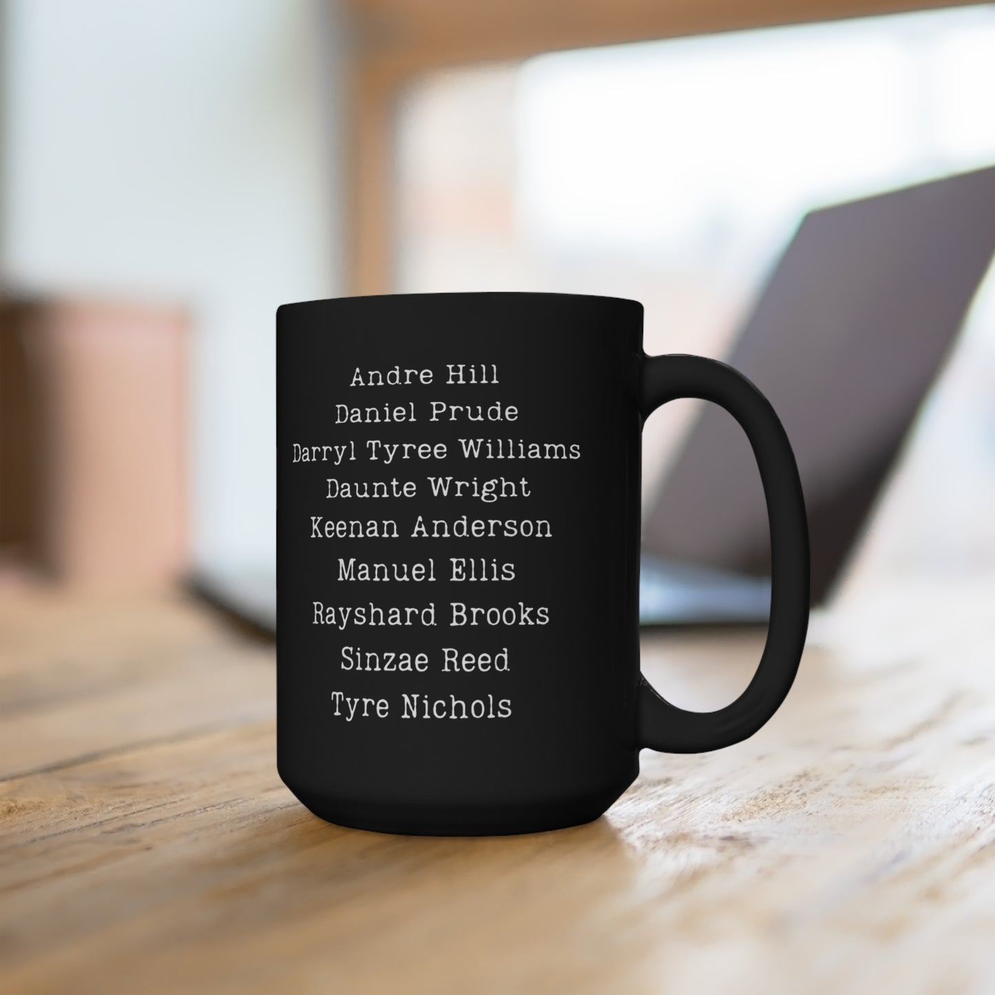 Say Their Names 15oz Black Mug